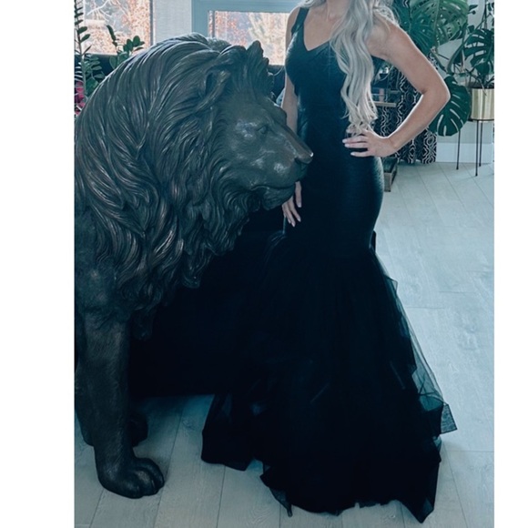 Fashion Nova Mermaid Dress Black - Picture 5 of 5